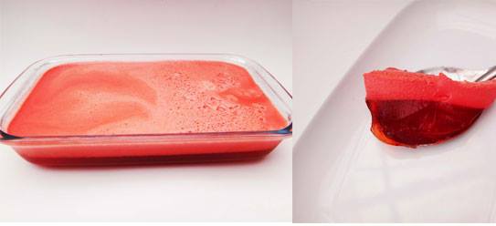 Gelatina com espuma