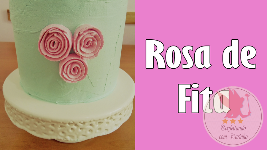 Rosa em chantilly para bolo
